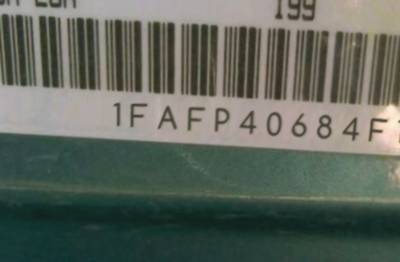 VIN prefix 1FAFP40684F1