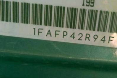 VIN prefix 1FAFP42R94F1