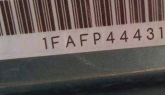 VIN prefix 1FAFP44431F1