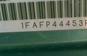 VIN prefix 1FAFP44453F3