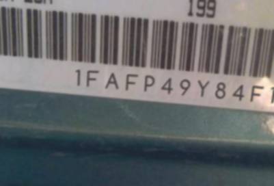 VIN prefix 1FAFP49Y84F1