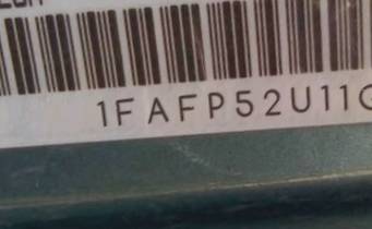 VIN prefix 1FAFP52U11G2