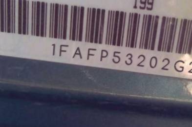 VIN prefix 1FAFP53202G2