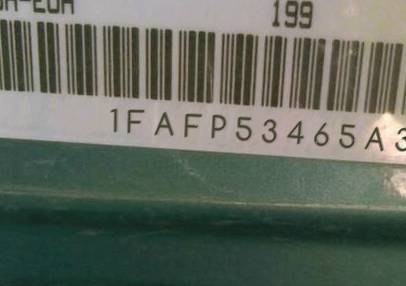 VIN prefix 1FAFP53465A3