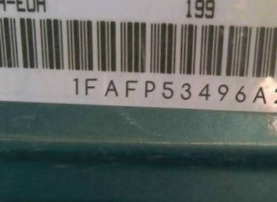 VIN prefix 1FAFP53496A2