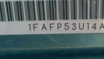 VIN prefix 1FAFP53U14A1
