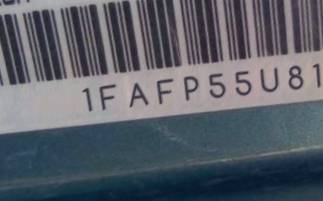 VIN prefix 1FAFP55U81A1