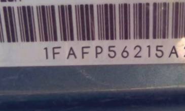 VIN prefix 1FAFP56215A2