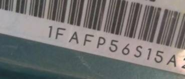 VIN prefix 1FAFP56S15A2