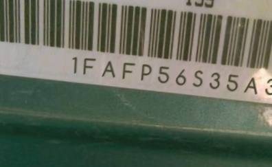 VIN prefix 1FAFP56S35A3