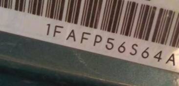 VIN prefix 1FAFP56S64A1