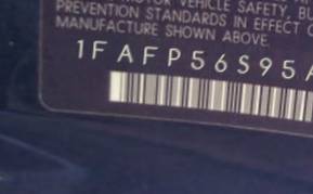 VIN prefix 1FAFP56S95A1