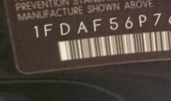 VIN prefix 1FDAF56P76EA