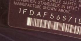 VIN prefix 1FDAF56S71EC