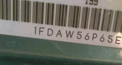 VIN prefix 1FDAW56P65EC