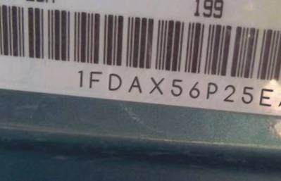 VIN prefix 1FDAX56P25EA