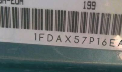 VIN prefix 1FDAX57P16EA