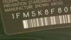 VIN prefix 1FM5K8F80DGB