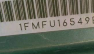 VIN prefix 1FMFU16549EB