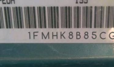 VIN prefix 1FMHK8B85CGB