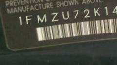 VIN prefix 1FMZU72K14UC
