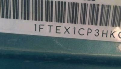VIN prefix 1FTEX1CP3HKC