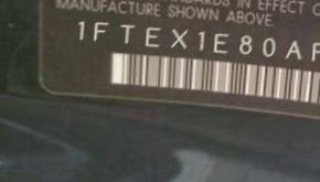 VIN prefix 1FTEX1E80AFB