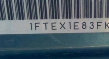 VIN prefix 1FTEX1E83FKD