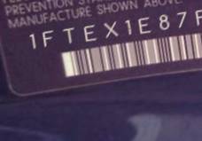 VIN prefix 1FTEX1E87FFB