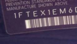 VIN prefix 1FTEX1EM6DFA