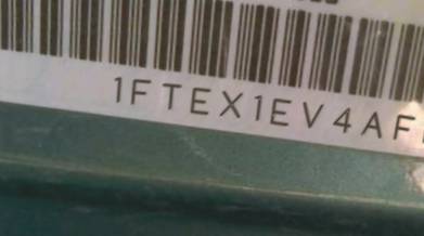 VIN prefix 1FTEX1EV4AFB