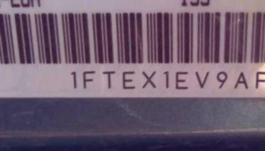 VIN prefix 1FTEX1EV9AFA