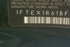 VIN prefix 1FTEX1R61BFA