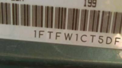 VIN prefix 1FTFW1CT5DFC