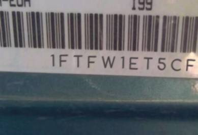 VIN prefix 1FTFW1ET5CFD
