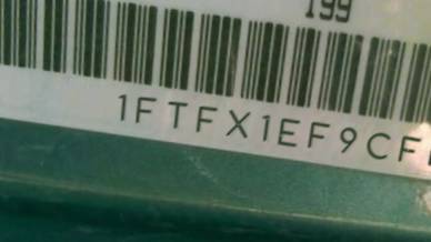 VIN prefix 1FTFX1EF9CFB