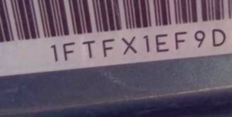 VIN prefix 1FTFX1EF9DFL