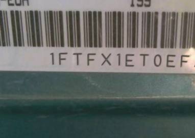 VIN prefix 1FTFX1ET0EFA