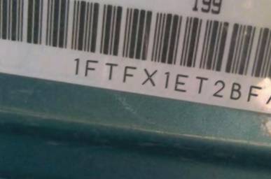 VIN prefix 1FTFX1ET2BFA