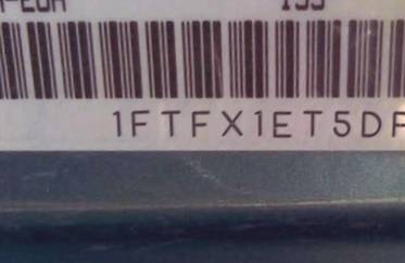 VIN prefix 1FTFX1ET5DFA