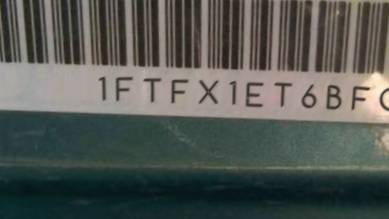 VIN prefix 1FTFX1ET6BFC