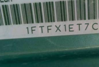 VIN prefix 1FTFX1ET7CFC