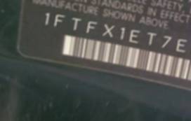 VIN prefix 1FTFX1ET7EFD