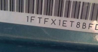 VIN prefix 1FTFX1ET8BFD
