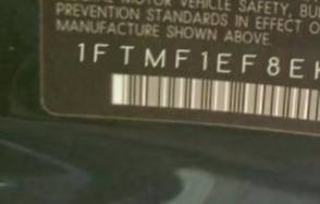VIN prefix 1FTMF1EF8EKE