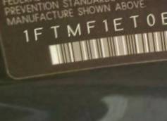 VIN prefix 1FTMF1ET0EFA
