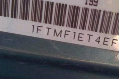 VIN prefix 1FTMF1ET4EFB