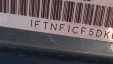 VIN prefix 1FTNF1CF5DKE