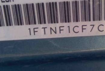 VIN prefix 1FTNF1CF7CKE