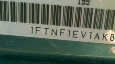 VIN prefix 1FTNF1EV1AKB